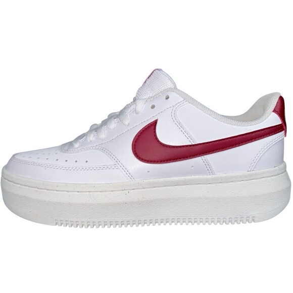 Nike Court Vision Alta Sneakers Shoes White Red DZ5394-103 Womens Size 10 New